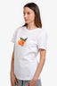 SportMax White Sequin Embellished Peal Embroidered Short Sleeve T-Shirt Size S