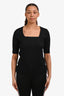 Akris Black Square Neck Top Size 12 US
