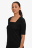 Akris Black Square Neck Top Size 12 US