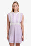 Sandro Purple/White Lace Mini Dress Size 3