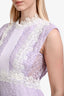 Sandro Purple/White Lace Mini Dress Size 3