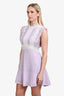 Sandro Purple/White Lace Mini Dress Size 3