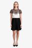 Sandro Black/White Lace Mini Dress Estimated Size M
