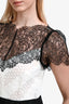 Sandro Black/White Lace Mini Dress Estimated Size M