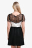 Sandro Black/White Lace Mini Dress Estimated Size M