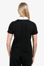 Maje Black/White Crystal Embellished Collar T-Shirt Size 3
