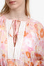 Maje Orange/Pink Floral Printed Dress With Slip Dress Size 40