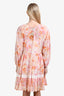 Maje Orange/Pink Floral Printed Dress With Slip Dress Size 40
