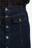 Maje Navy Denim Button Detail Skort Size 42