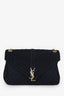 Saint Laurent 2016 Navy Suede Large Monogram Envelope Chain Shoulder Bag