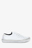 Saint Laurent White Distressed Leather 'Bedford' Sneakers Size 38.5