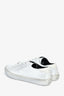 Saint Laurent White Distressed Leather 'Bedford' Sneakers Size 38.5