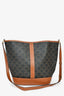 Celine 2019 Brown Canvas/Leather Triomphe Medium Bucket Bag