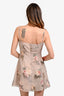 House of CB Brown/Pink Floral Sleeveless Mini Dress Size S