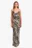 Rat & Boa Black/White Zebra Pint Sheer Slip Dress Size S