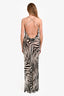 Rat & Boa Black/White Zebra Pint Sheer Slip Dress Size S