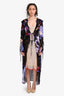 Rat & Boa Black/Purple Ruffle Sheer Cover Up Size XS