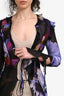Rat & Boa Black/Purple Ruffle Sheer Cover Up Size XS