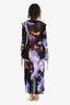 Rat & Boa Black/Purple Ruffle Sheer Cover Up Size XS