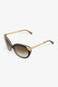 Louis Vuitton Brown/Gold Acrylic Cat Eye Logo Sunglasses