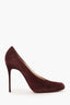 Christian Louboutin Burgundy Suede Yousra 100 Pumps Size 39
