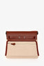 Hermès 2025 Ecru/Rouge Toile H Canvas/Fauve Vache Hunter Mini Herbag 20