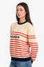 Gucci Cream Cotton Red Striped Sweater Size S