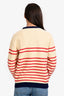 Gucci Cream Cotton Red Striped Sweater Size S
