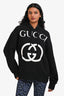 Gucci Black/White Logo Hoodie Size XS