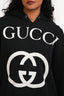 Gucci Black/White Logo Hoodie Size XS