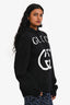 Gucci Black/White Logo Hoodie Size XS