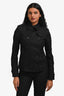 Burberry Brit Black Double Breasted Short Jacket Size 2