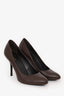 Gucci Brown Leather Almond Toe Pumps Size 36.5