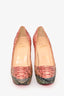 Christian Louboutin Pink Python Platform Heels Size 36.5