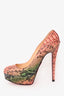 Christian Louboutin Pink Python Platform Heels Size 36.5