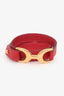 Hermès 2011 Red Epsom Leather Pavane Double Tour Bracelet