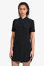 Equipment Black Short Sleeve Shirt Dress Size S
