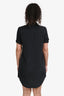 Equipment Black Short Sleeve Shirt Dress Size S