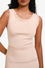 Sandro Cream Textured Sleeveless Midi Dress sz 1