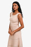 Sandro Cream Textured Sleeveless Midi Dress sz 1