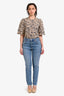 Agolde Blue Mid Rise Distressed Hem/Pocket Jeans Size 27