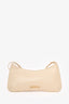 Jacquemus Cream Leather Le Bisou Perle Shoulder Bag