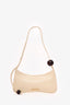 Jacquemus Cream Leather Le Bisou Perle Shoulder Bag