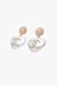 Pre-Loved Chanel™ 21B Heart Pearl Crystal CC Logo Dangle Earrings