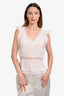 Ermanno Scervino White Silk Lace Sleeveless Top Size IT 40