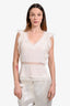Ermanno Scervino White Silk Lace Sleeveless Top Size IT 40