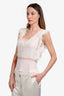 Ermanno Scervino White Silk Lace Sleeveless Top Size IT 40
