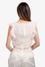 Ermanno Scervino White Silk Lace Sleeveless Top Size IT 40