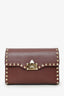 Valentino Burgundy Leather Rockstud Crossbody Bag