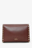 Valentino Burgundy Leather Rockstud Crossbody Bag